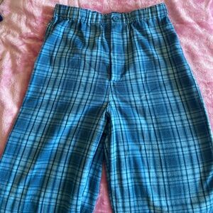 Brandy Melville Blue Plaid Pants